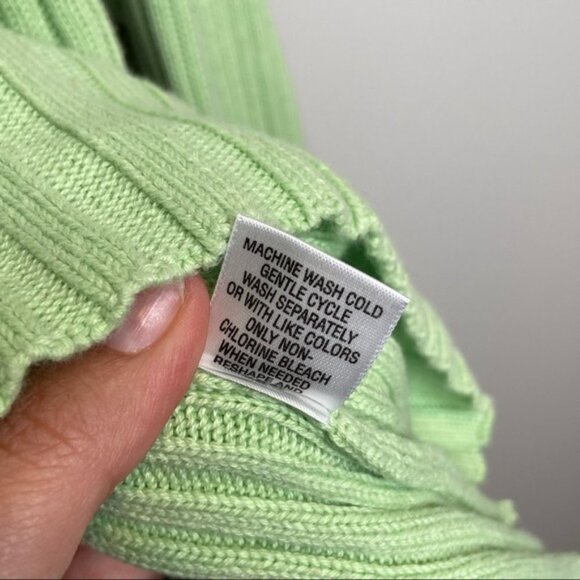 Green sweater Y2K style Sz Petite‎ large - Picture 4 of 8